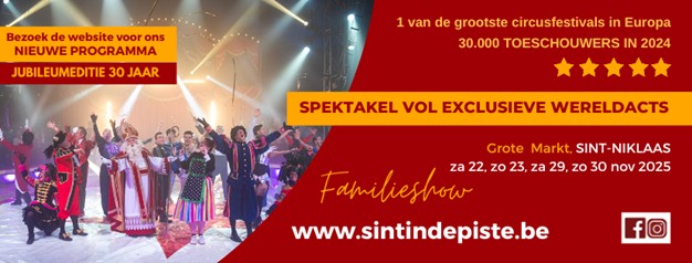 Aankondiging Sint in De Piste 30 jaar 2025 Sint in De Piste 30 jaar 2025