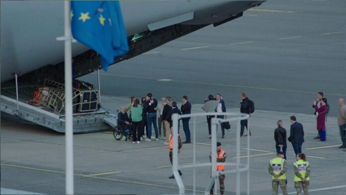 Eric Goens Blackstone Olivier Vandecasteele ontvangst op Melsbroek