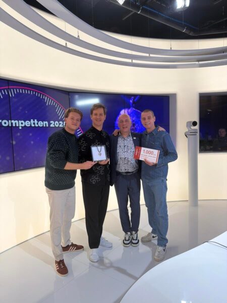 Loftrompet Jérémie Vrielynck, Timo Descamps, Steven Caulier (SABAM), Sam Gooris