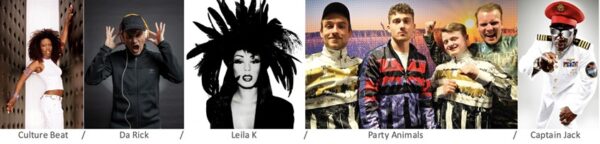 I Love The 90's 2025 deelnemers