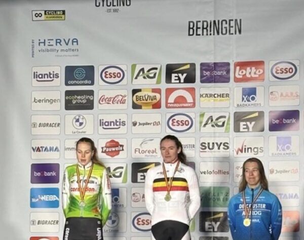 Sanne Laurijssen, Shanyl De Schoesitter en Xenna De Bruyckere podium BK 2026