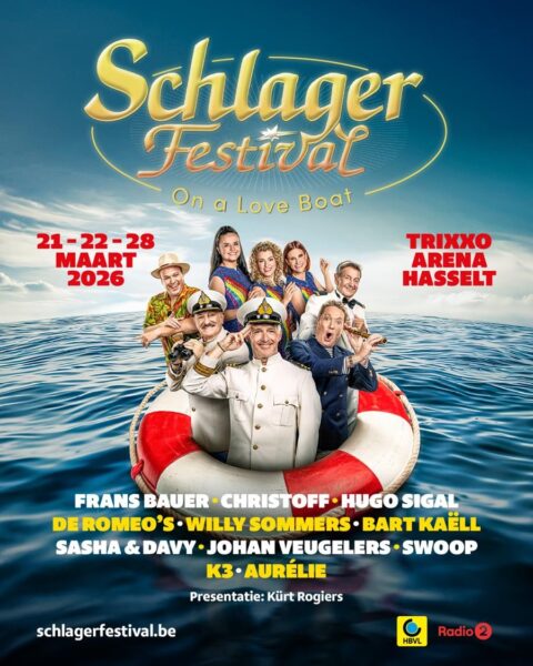 Affiche Schlagerfestival iedereen in zwemband