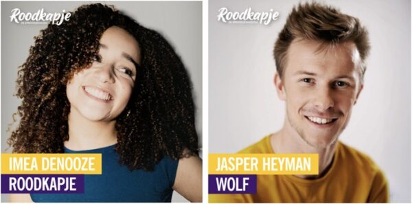 Imea Denooze (Roodkapje) gaat strijd aan met De KetnetBand-collega: Jasper Heyman wordt boze Wolf in sprookjesmusical 1 Imea Denooze Roodkapje Jasper Heyman