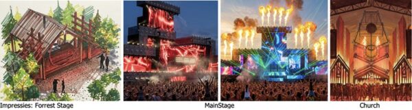 Open Air verschillende stages
